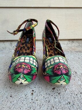 Iron Fist Sugar Skull Sweet Tooth Platform Heels Women 10 Goth Y2K